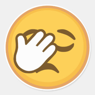 Sticker Rond Palme de visage