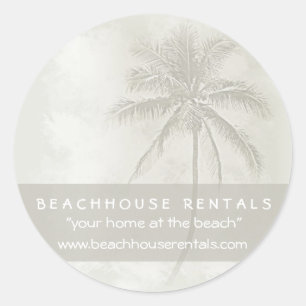 Sticker Rond Palmes tropicales