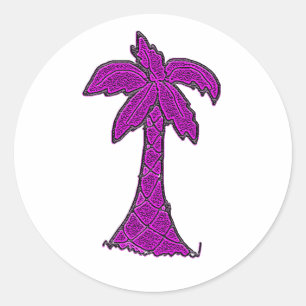Sticker Rond Palmetto de Caroline du Sud