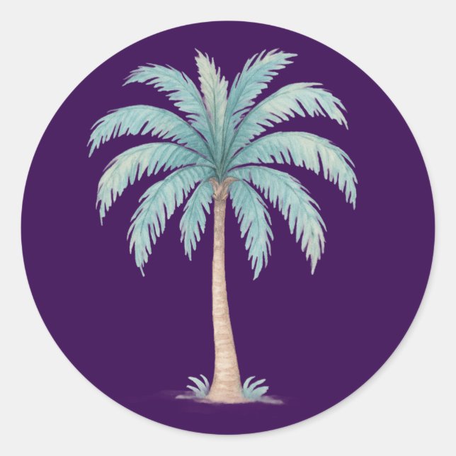 Sticker Rond Palmier (Devant)