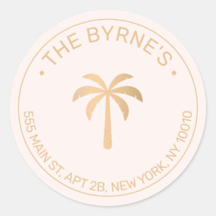 Sticker Rond Palmier tropical moderne