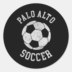 Sticker Rond Palo Alto Soccer Rétro Détresse 90's Vintage