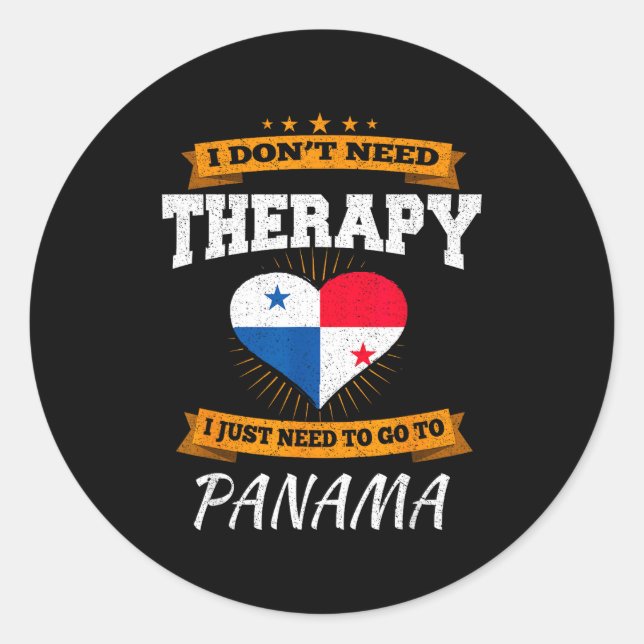 Sticker Rond Panamanian Flag I Panama Flag I Vacation Panama  (Devant)