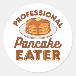 Sticker Rond Pancake Eater Professionnel