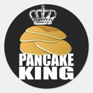 Sticker Rond Pancake King