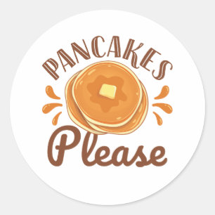 Sticker Rond Pancakes S'Il Vous Plaît
