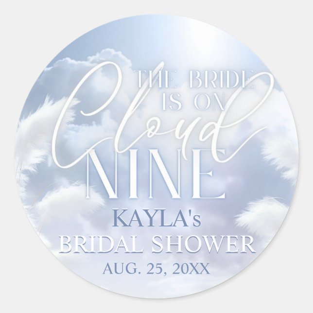 Sticker Rond Pancarte de bienvenue sur Cloud Nine 9 Shower de m (Devant)