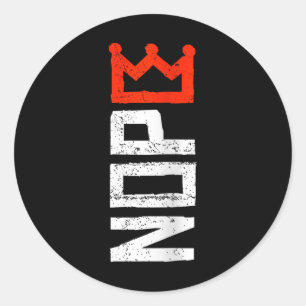 Sticker Rond Pancarte de protestation féminine Pas de rois Vert