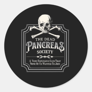 Sticker Rond Pancréas mortes Société Type Un Diabète T1d Acteur