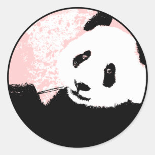 Sticker Rond panda.