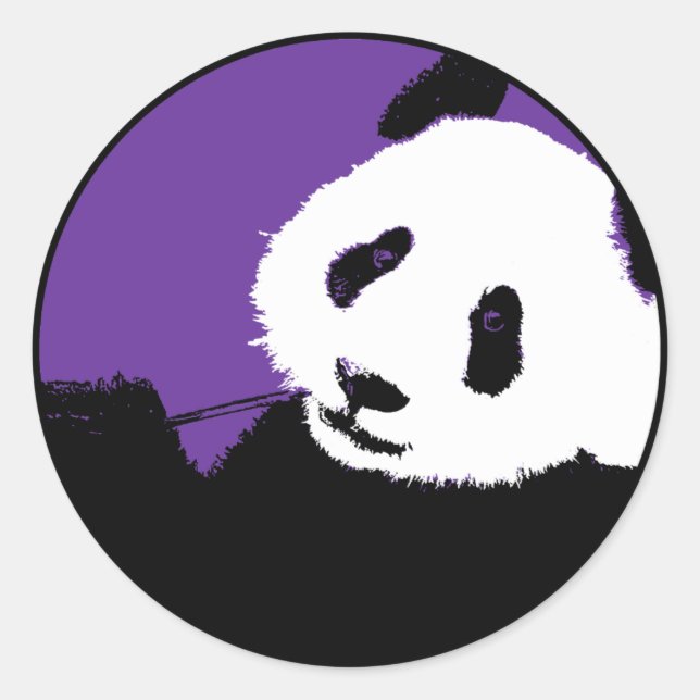 Sticker Rond panda. (Devant)
