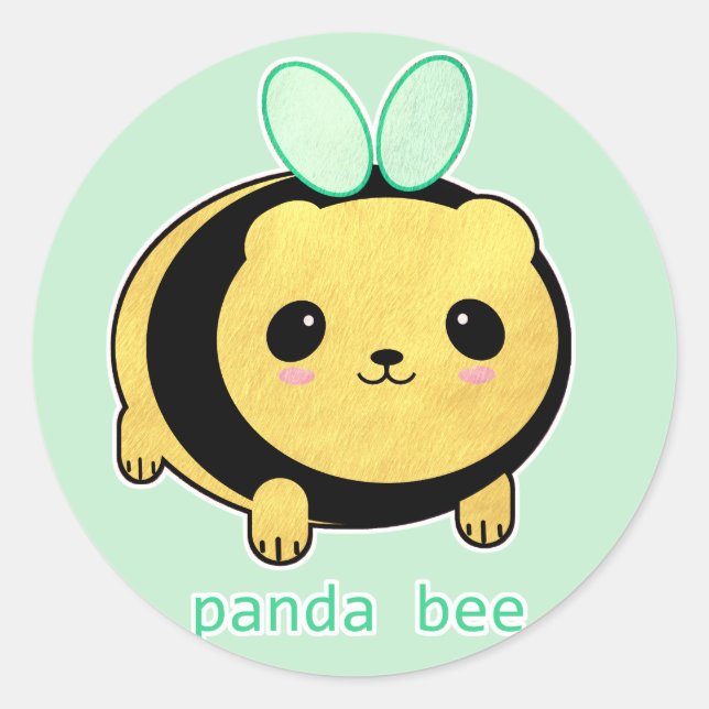 Sticker Rond Panda Bee (Devant)