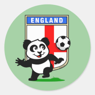 Sticker Rond Panda de football anglais