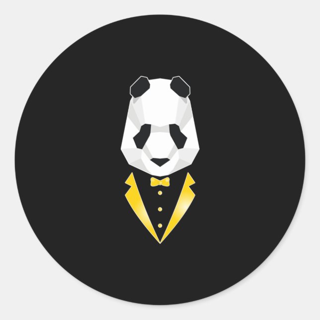 Sticker Rond Panda de luxe (Devant)