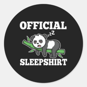 Sticker Rond Panda de sommeil officiel
