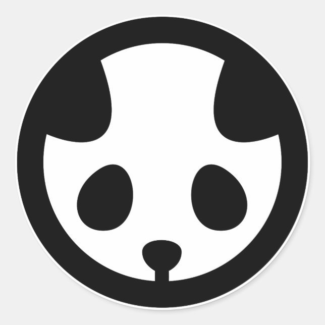 Sticker Rond Panda en cercle (Devant)