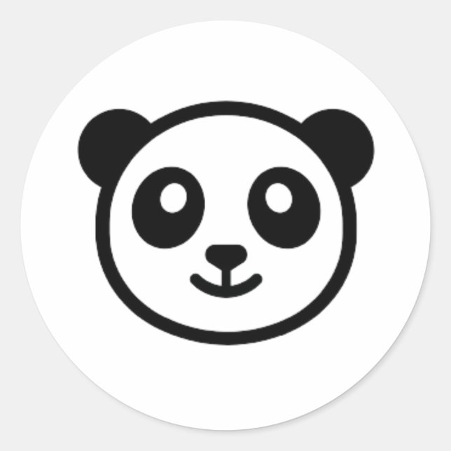 Sticker Rond panda en mug (Devant)