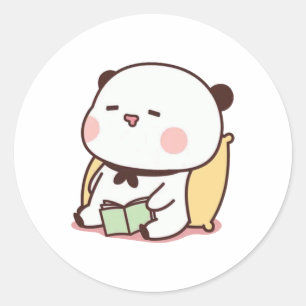 Sticker Rond Panda Et Brownie Bear Couple Doze