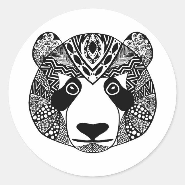 Sticker Rond Panda inspiré (Devant)