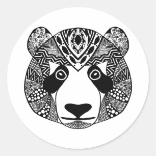 Sticker Rond Panda inspiré