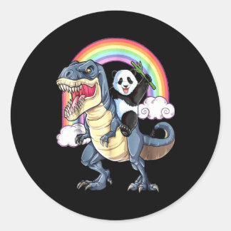 Sticker Rond Panda Lover | Gardez Le Calme Et L'Amour Panda