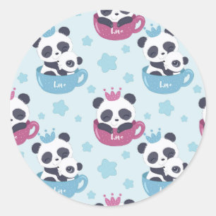 Sticker Rond Panda lover the Panda Is A Nasty Animal