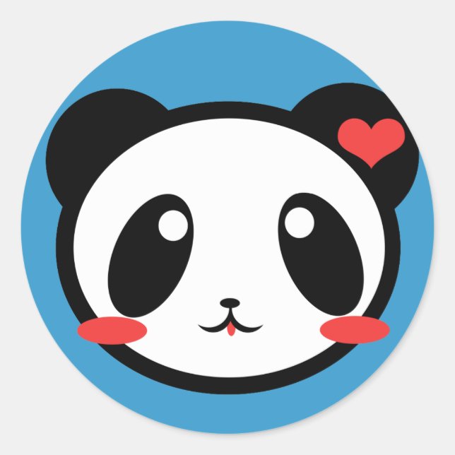 Sticker Rond Panda Luv ! (Devant)