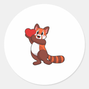 Sticker Rond Panda rouge à l'amour avec coeur.PNG