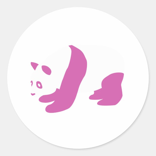 Sticker Rond Panda (violet) (Devant)