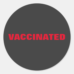 Sticker Rond Pandémie de coronavirus vacciné