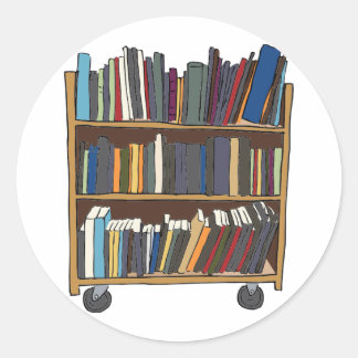 Sticker Rond Panier bibliothèque