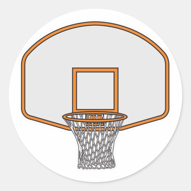 Sticker Rond panier de basketball (Devant)