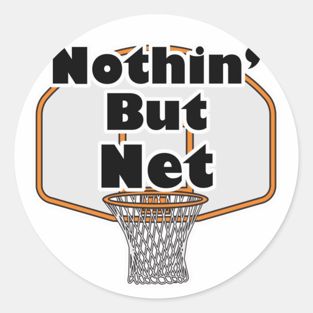 Sticker Rond panier de basketball rien que le filet (Devant)