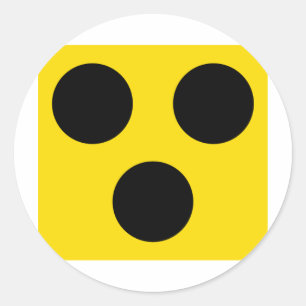 Sticker Rond panneau aveugle