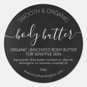 Sticker Rond Panneau Chalkboard - Lotion corporelle artisanale 