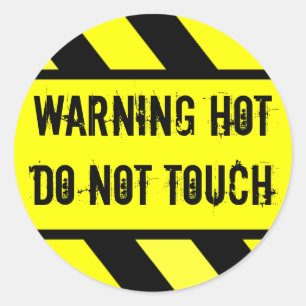 Sticker Rond panneau d'avertissement, HOT