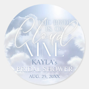 Sticker Rond Panneau de bienvenue sur Cloud Nine 9 Baby Shower 