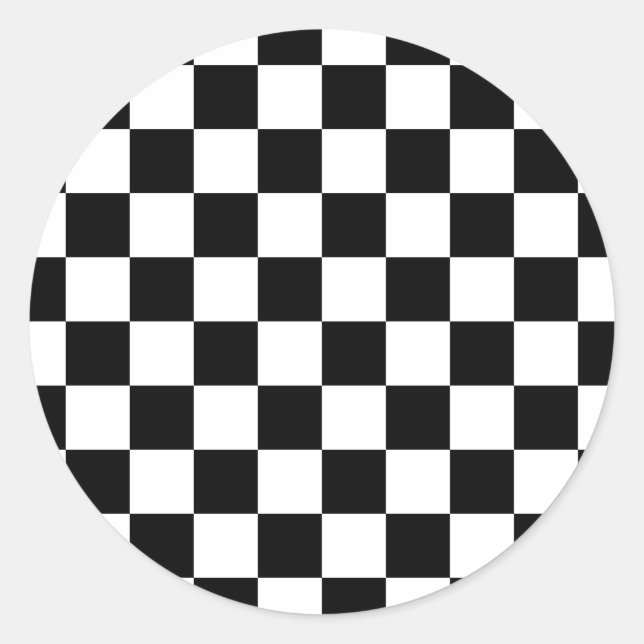 Sticker Rond Panneau de dames noir et blanc (Devant)