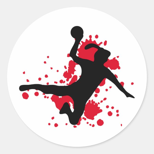 Sticker Rond Panneau de handball Frauenhandball (Devant)