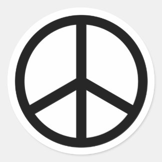Sticker Rond Panneau de paix