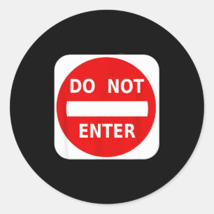 Sticker Rond Panneau de signalisation de circulation Rue sens i