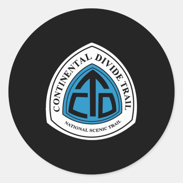 Sticker Rond Panneau du sentier de la division continentale Éta (Devant)