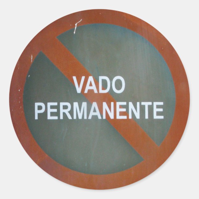 Sticker Rond Panneau Grungy Street (Devant)