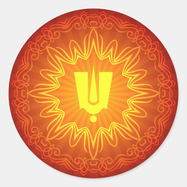 Sticker Rond Panneau hindou Tilak Design décoratif (Devant)
