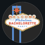 Sticker Rond Panneau Las Vegas Bachelorette Party Favoriser Sti<br><div class="desc">Êtes-vous un groupe de divas jet set planifiant une fabuleuse soirée bachelorette à Las Vegas? Ou peut-être un groupe amusant qui planifie une fête sur le thème de Las Vegas plus près de chez soi ? Notre design de Las Vegas Sign Bachelorette Party est une façon amusante de donner le...</div>