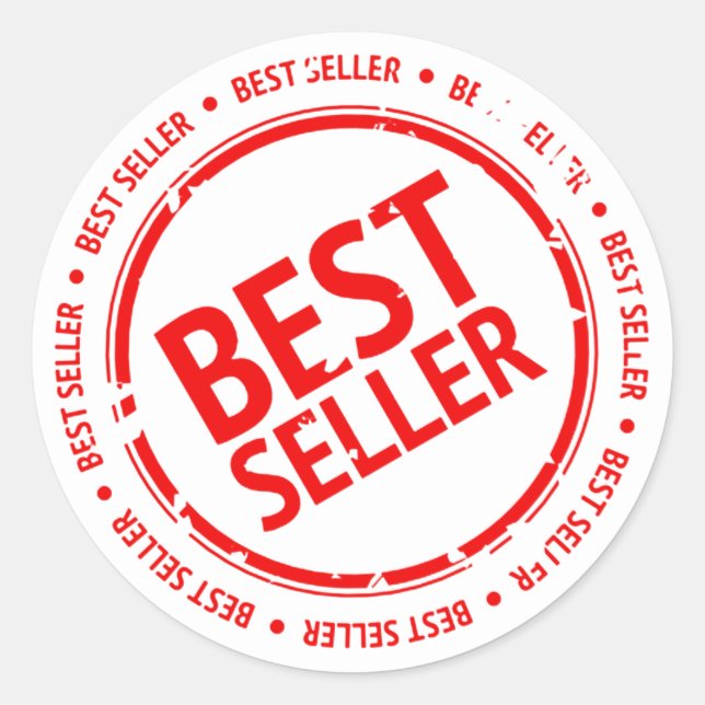 Sticker Rond Panneau Meilleur Vendeur (Devant)
