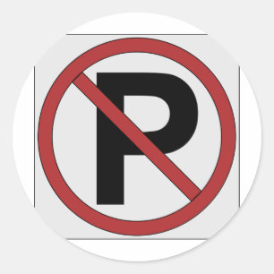 Sticker Rond panneau nonstationnement