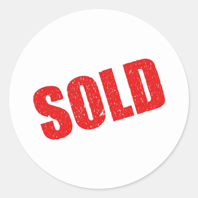 Sticker Rond Panneau vendu (Devant)