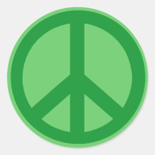Sticker Rond Panneau vert