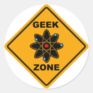 Sticker Rond Panneau Zone Geek